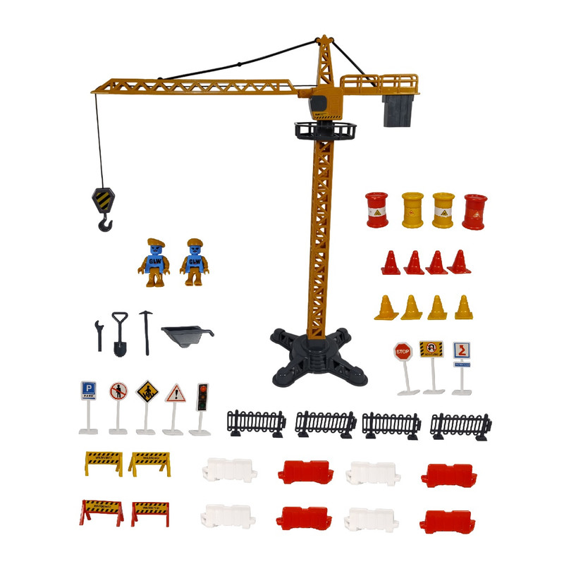 ماشین بازی مدل جرثقیل طرح تاور کرین مجموعه 43 عددی